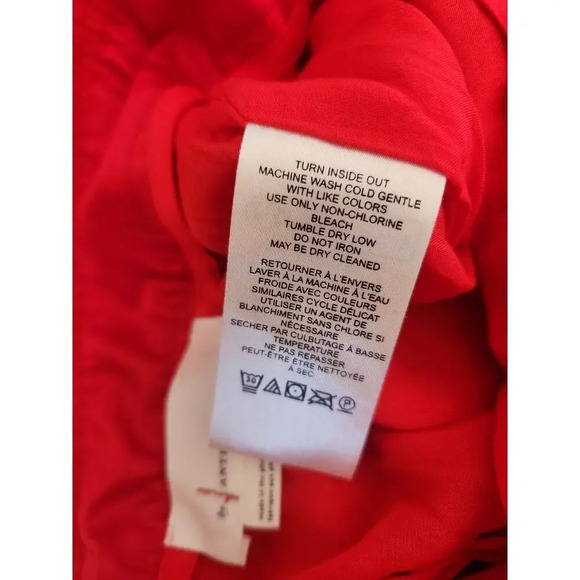 NWD By Anthropologie Plisse Pleated Open Back Halter Jumpsuit Size 6 Red 9C407 - Picture 10 of 14